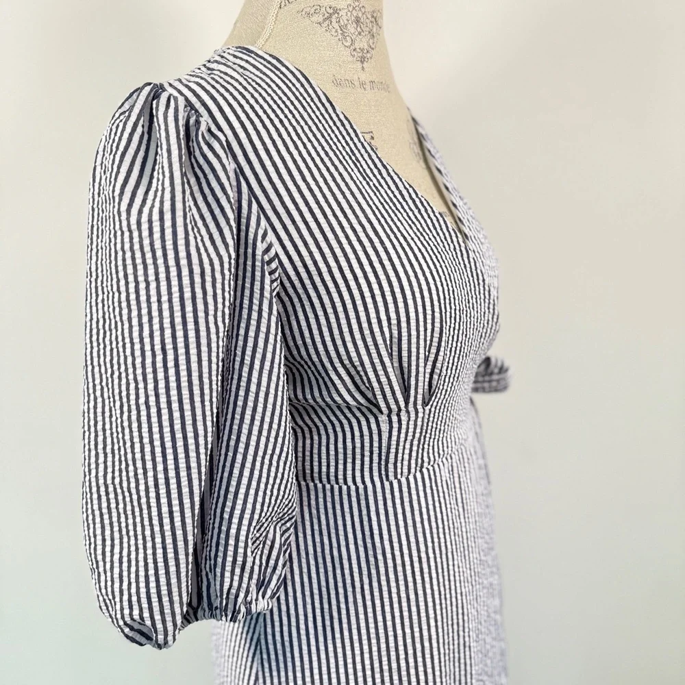 Hutch V-Neck Tiered Wrap Midi Dress - Picture 3 of 11